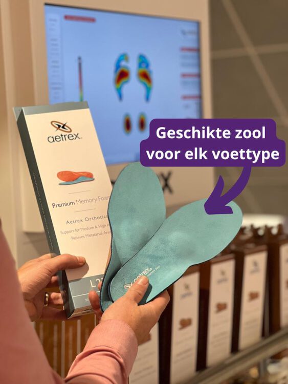 Geschikte Aetrex inlegzool voor elk voettype