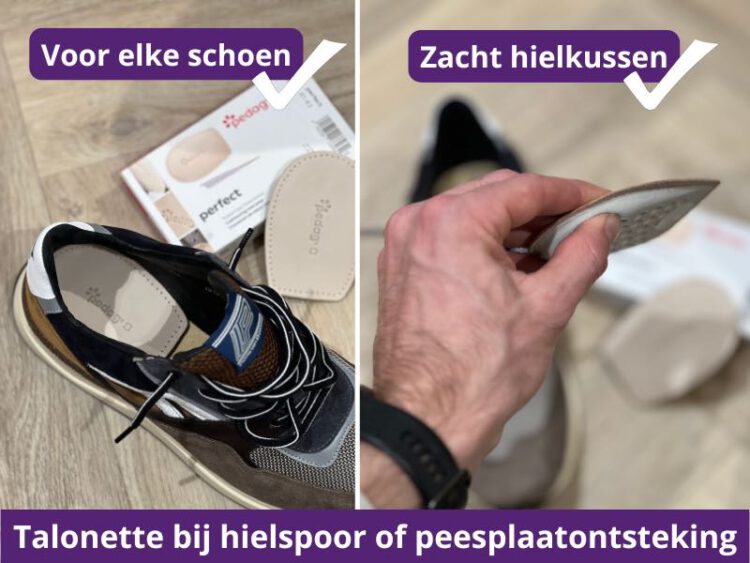 Talonette bij hielspoor of peesplaatontsteking