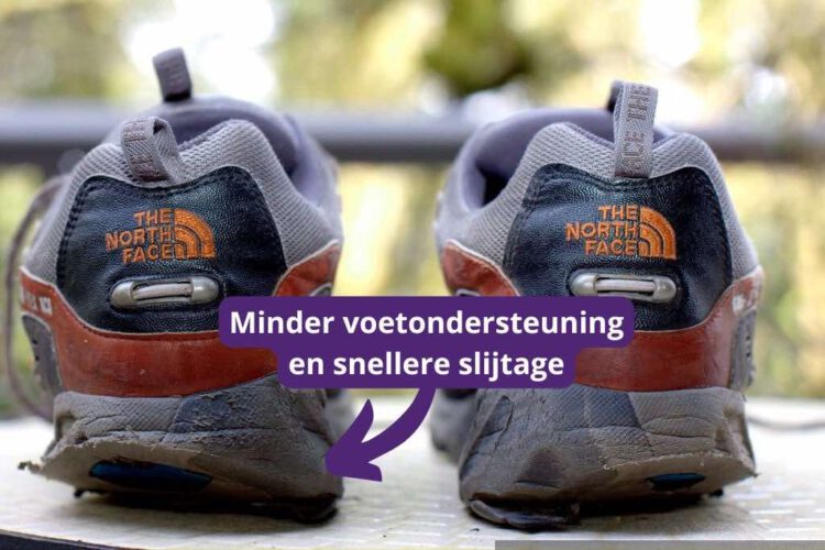 Weinig voetondersteuning bij reguliere sneakers